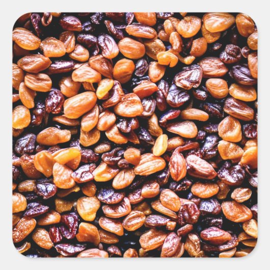 Raisins Vierkante Sticker (Voorkant)