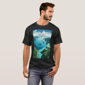 Raja Ampat Indonesia Reiskunst T-shirt (Voorkant volledig)
