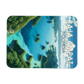 Raja Ampat Indonesia Reizen Kunst Vintage Magneet (Horizontaal)