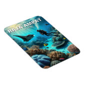 Raja Ampat Indonesia Scuba Diver Magneet (Rechterzijde)