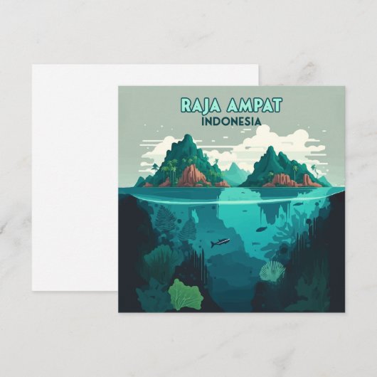 Raja Ampat Indonesia Underwater Scuba Retro (Voorkant / Achterkant)