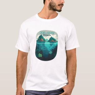 Raja Ampat Indonesia Underwater Scuba Retro T-shirt