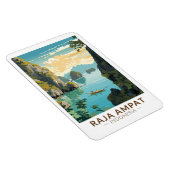 Raja Ampat Indonesië Bootreizen Kunst Vintage Magneet (Rechterzijde)