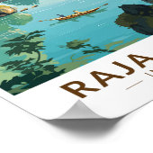 Raja Ampat Indonesië Bootreizen Kunst Vintage Poster (Hoek)