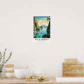 Raja Ampat Indonesië Bootreizen Kunst Vintage Poster (Keuken)