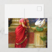 Raja Ravi Varma - Hamsa Damayanti Briefkaart (Voorkant / Achterkant)