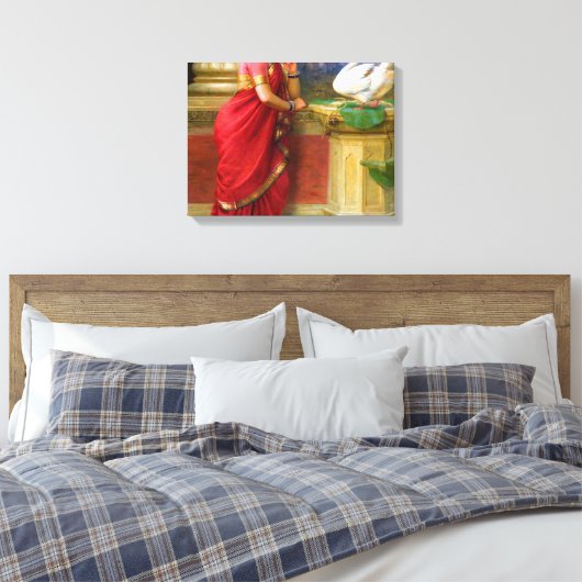 Raja Ravi Varma - Hamsa Damayanti Canvas Afdruk (Insitu (Slaapkamer))