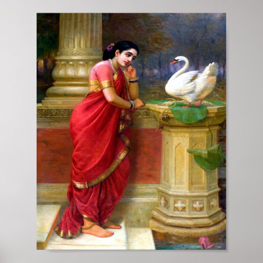 Raja Ravi Varma - Hamsa Damayanti Poster (Voorkant)