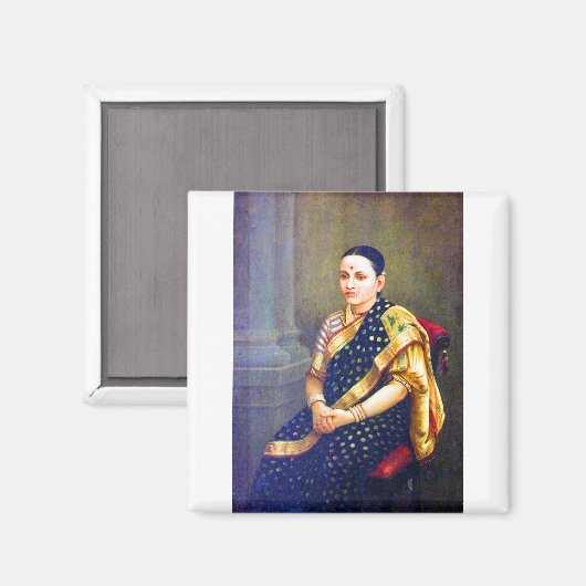 Raja Ravi Varma Portrait of a Woman Magneet (Voorkant / Achterkant)