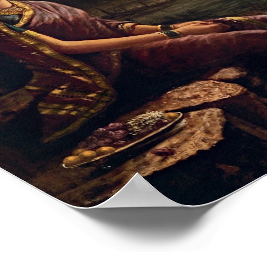 Raja ravi varma - Radha in het moonlight Poster (Hoek)