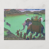 Raja Sarup Singh van Udaipur, op jacht op everzwij Briefkaart (Voorkant)