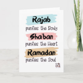 Rajab - Heilige Maand Zegeningen Kaart