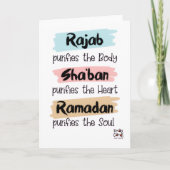 Rajab - Holy Month Blessings Kaart (Voorkant)