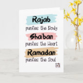 Rajab - Holy Month Blessings Kaart (Gele Bloem)