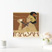 Rajah Coffee Advertisement Vierkante Klok (Huis)