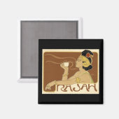 Rajah Coffee en Donkere grens Magneet (Voorkant / Achterkant)