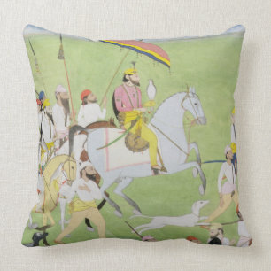 Rajah Dhian Singh (1796-1840) jaagt met Comani Kussen