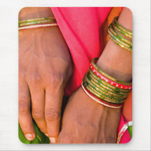 Rajasthan Close-up van de handen van een vrouw Muismat