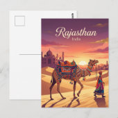 Rajasthan India Briefkaart (Voorkant / Achterkant)