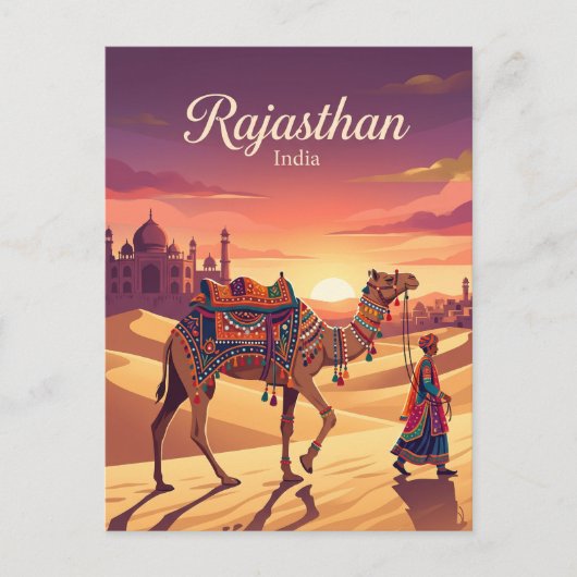 Rajasthan India Briefkaart (Voorkant)