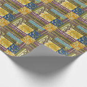 Rajasthan Indian, Patchwork tapijt textuur. Cadeaupapier (Hoek)