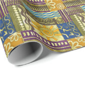 Rajasthan Indian, Patchwork tapijt textuur. Cadeaupapier (Rol Hoek)