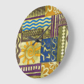 Rajasthan Indian, Patchwork tapijt textuur. Grote Klok (Hoek)
