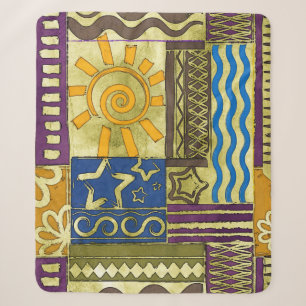 Rajasthan Indian, Patchwork tapijt textuur. Sherpa Deken