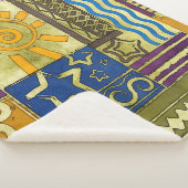 Rajasthan Indian, Patchwork tapijt textuur. Sherpa Deken (3/4)