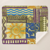 Rajasthan Indian, Patchwork tapijt textuur. Sherpa Deken (Voorkant (horizontaal))