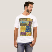 Rajasthan Indian, Patchwork tapijt textuur. T-shirt (Voorkant volledig)