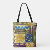 Rajasthan Indian, Patchwork tapijt textuur. Tote Bag (Achterkant)