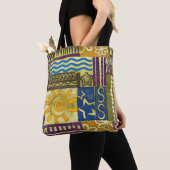 Rajasthan Indian, Patchwork tapijt textuur. Tote Bag (Dichtbij)