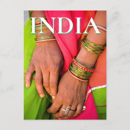 Rajasthan Sluiten van vrouwenhanden Briefkaart (Voorkant)