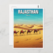 Rajasthan Thar Desert Jaisalmer India Reizen Briefkaart (Voorkant / Achterkant)