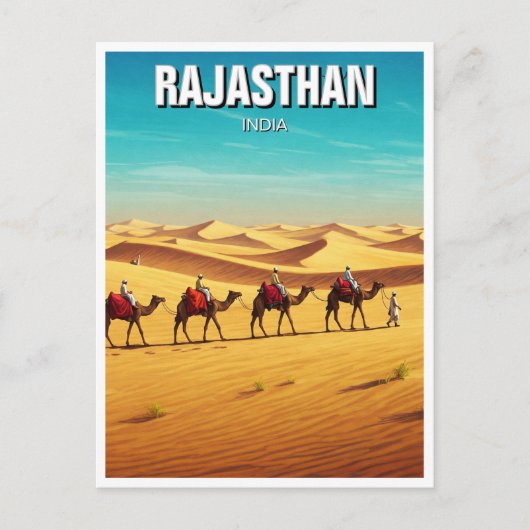Rajasthan Thar Desert Jaisalmer India Reizen Briefkaart (Voorkant)