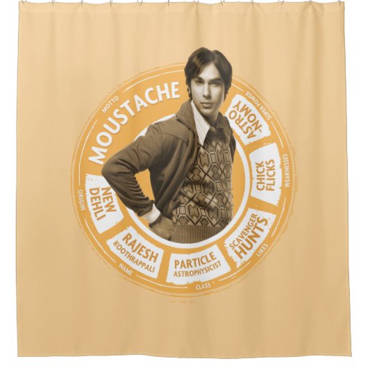 Rajesh Info Graphic Douchegordijn (Voorkant)