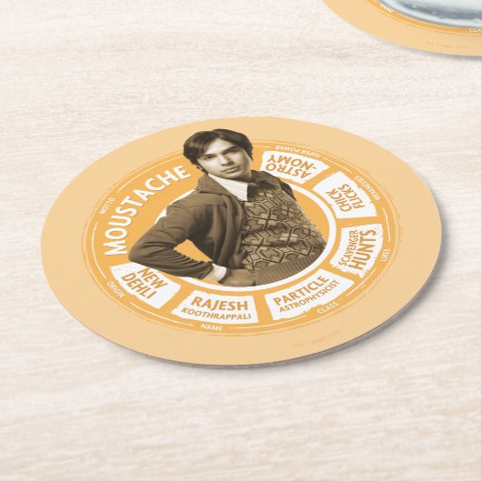 Rajesh Info Graphic Ronde Kartonnen Onderzetter (Gebogen)