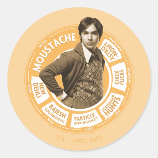 Rajesh Info Graphic Ronde Sticker (Voorkant)