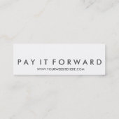 RAK Fantastische glimlach betaal deze kaarten voor Mini Visitekaartje (Achterkant)