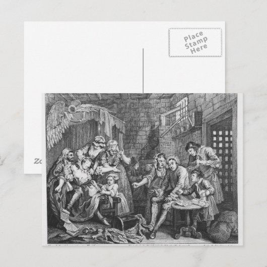 Rake in de gevangenis briefkaart (Voorkant / Achterkant)