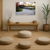 Raked Sand Garden met Japanse esdoorns Poster