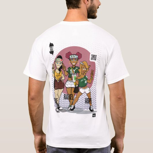 RAKEL, ELKE & HOPE grafisch T-shirt (Achterkant)