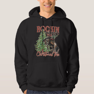 Rakelen rond de kerstboom cowboy Santa Rid Hoodie