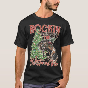 Rakelen rond de kerstboom cowboy Santa Rid T-shirt