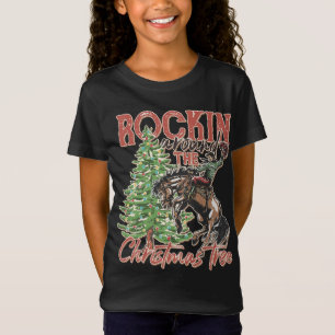 Rakelen rond de kerstboom cowboy Santa Rid T-shirt