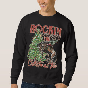 Rakelen rond de kerstboom cowboy Santa Rid Trui