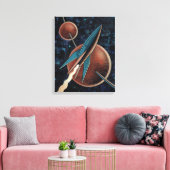 Raket #123 canvas afdruk (Insitu (Woonkamer))