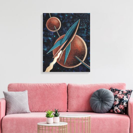 Raket #123 canvas afdruk (Insitu (Woonkamer))