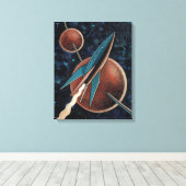 Raket #123 canvas afdruk (Insitu (Houten vloer))